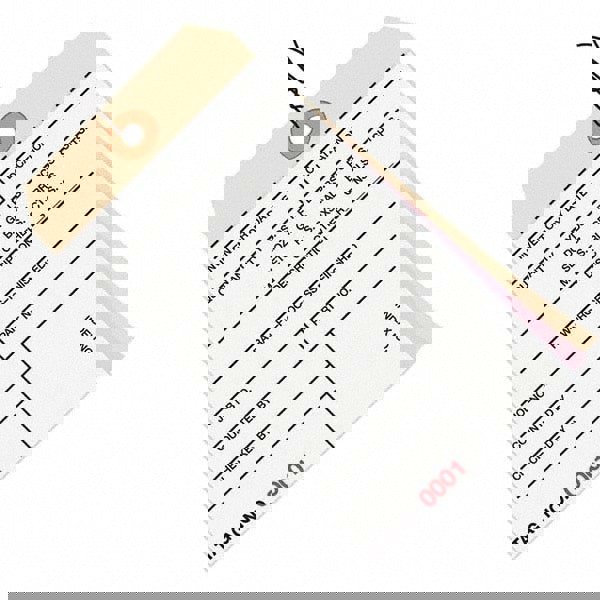 Blank Tag: 6-1/4'' High, Manila & White, Synthetic Paper